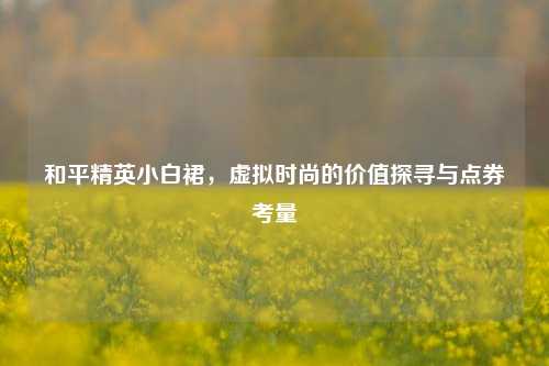 和平精英小白裙，虚拟时尚的价值探寻与点券考量